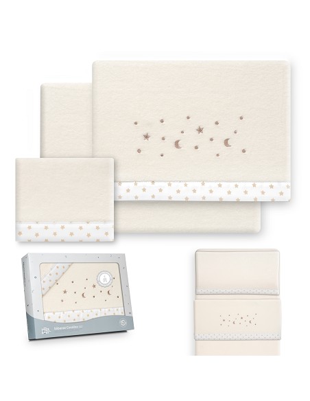 Triptico Minicuna Coralina Estrellas Luna Beig