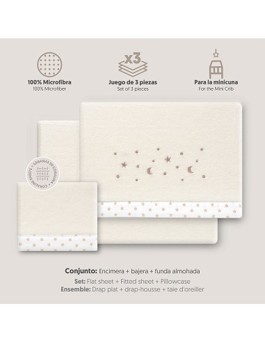 Triptico Minicuna Coralina Estrellas Luna Beig