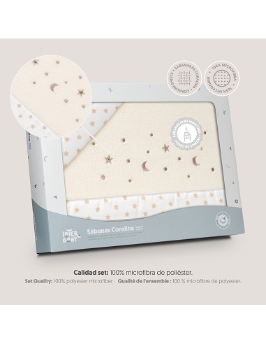 Triptico Minicuna Coralina Estrellas Luna Beig