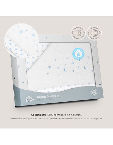 Triptico Minicuna Coralina Estrellas Luna Bco/Azul