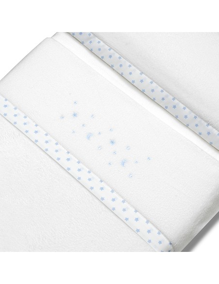 Triptico Minicuna Coralina Estrellas Luna Bco/Azul