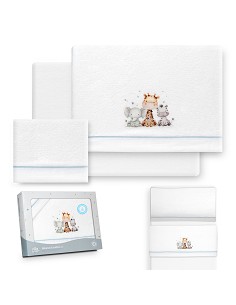 Triptico Minicuna Coralina Estampado Jirafa Elefante...