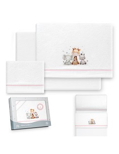 Triptico Minicuna Coralina Estampado Jirafa Elefante...