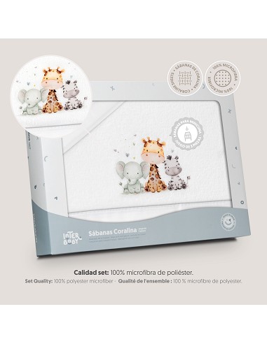 Triptico Minicuna Coralina Estampado Jirafa...