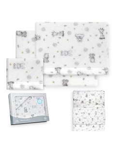 Triptico Minicuna Coralina Estampado Koala Bco/Azul