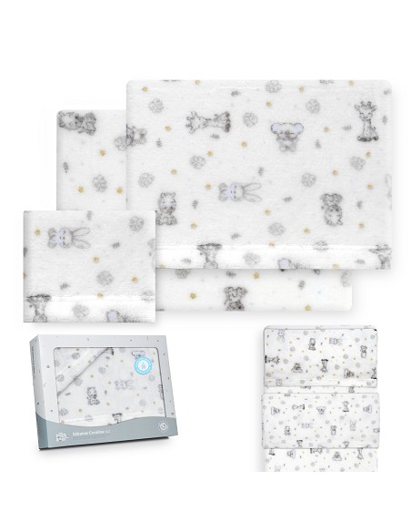 Triptico Minicuna Coralina Estampado Koala Bco/Azul