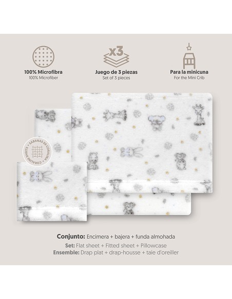 Triptico Minicuna Coralina Estampado Koala Bco/Azul