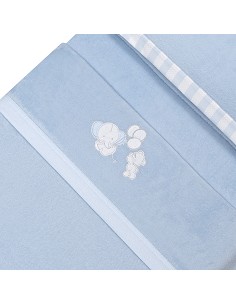 Triptico Minicuna Coralina Oso Elefante Globos Azul 2