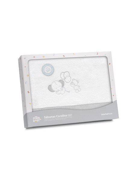 Triptico Minicuna Coralina Oso Elefante Globos Bco/Gris