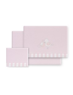 Triptico Minicuna Coralina Cigueña Oso Rosa
