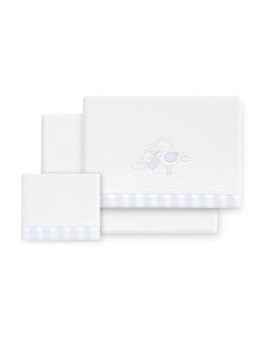 Triptico Minicuna Coralina Cigueña Oso Bco/Azul