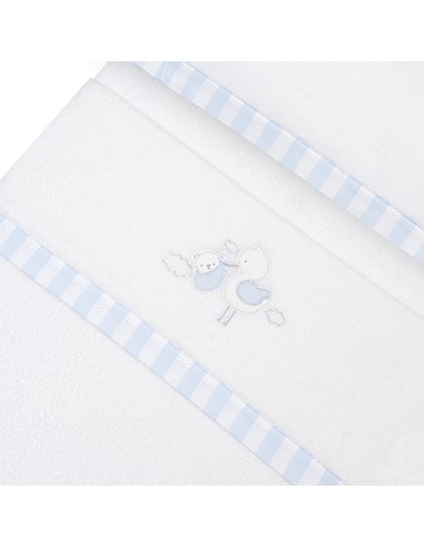 Triptico Minicuna Coralina Cigueña Oso Bco/Azul