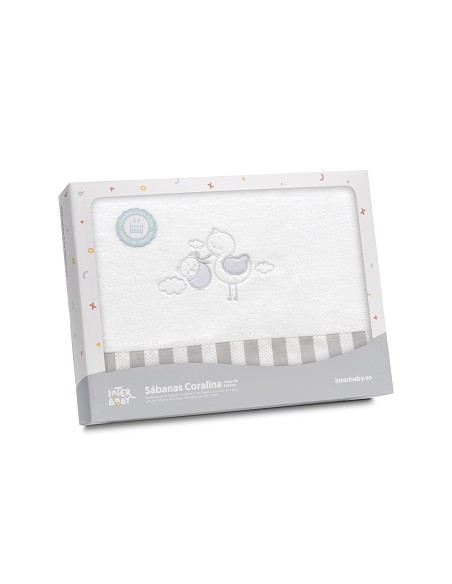 Triptico Minicuna Coralina Cigueña Oso Bco/Gris