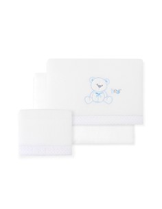 Triptico Maxicuna Coralina Mod. Oso Lazo Bco/Azul