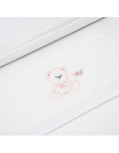 Triptico Maxicuna Coralina Mod. Oso Lazo Bco/Rosa