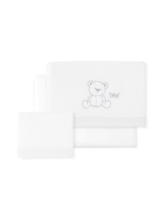 Triptico Maxicuna Coralina Mod. Oso Lazo Bco/Gris