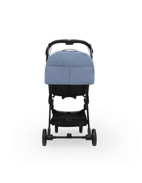 Bolso Maternal Muselina Modelo Puntos Petroleo