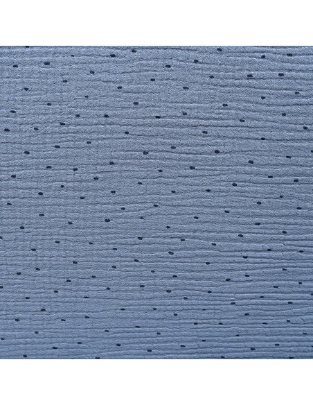 Bolso Maternal Muselina Modelo Puntos Petroleo