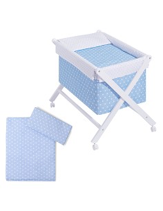 Minicuna +Textil  Mod Star Azul