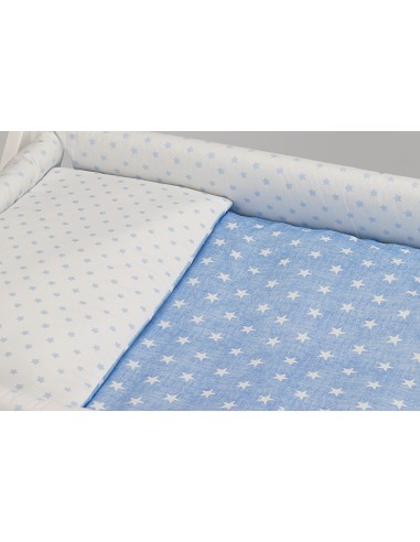 Minicuna +Textil  Mod Star Azul