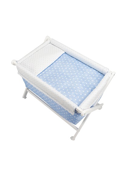 Minicuna +Textil  Mod Star Azul