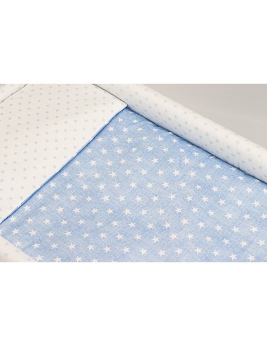Minicuna +Textil  Mod Star Azul