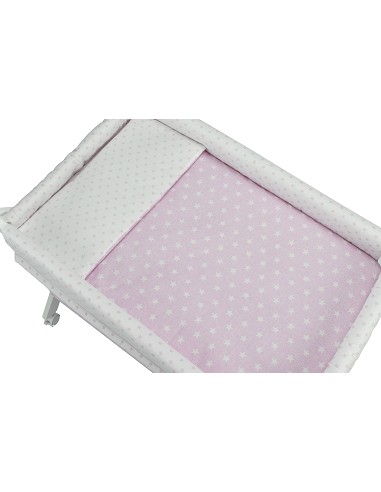 Minicuna +Textil  Mod Star Rosa