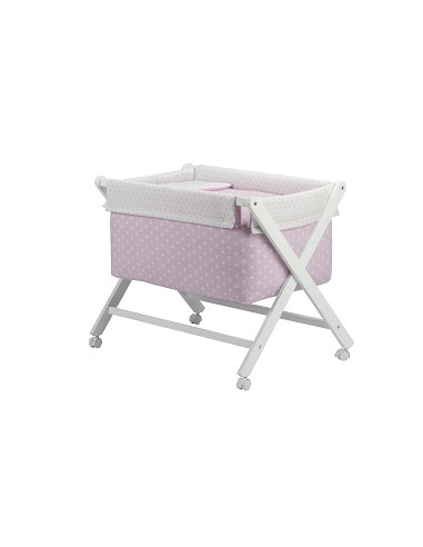 Minicuna +Textil  Mod Star Rosa