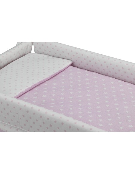 Minicuna +Textil  Mod Star Rosa