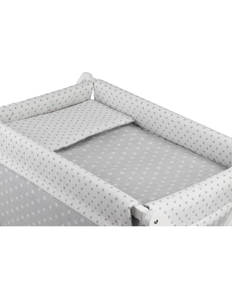 Minicuna +Textil  Mod Star Gris