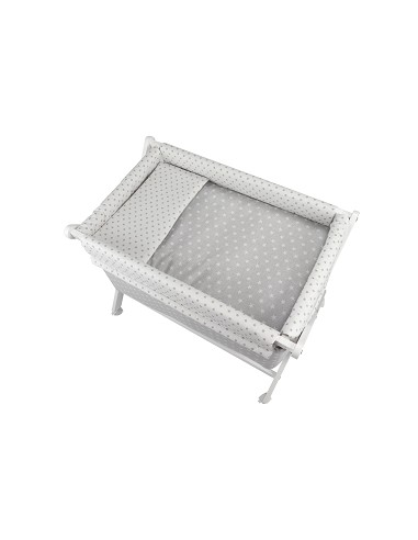 Minicuna +Textil  Mod Star Gris