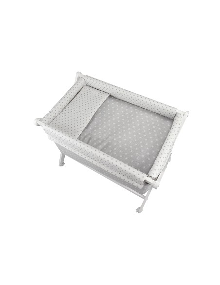 Minicuna +Textil  Mod Star Gris