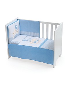 Coord 3 Pcs Bolsa Mod Oso Globo Azul