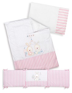 Coord Max 3 Pcs 70X140(F. Nord) Mod Conejito Baby Rosa