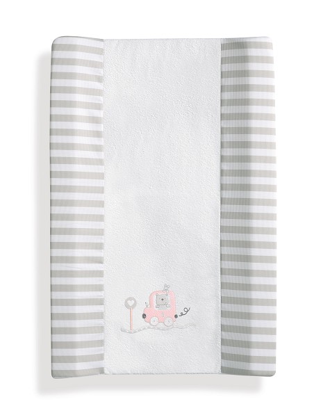 Cubrebañeras con Esponja Mod  Coche Rosa