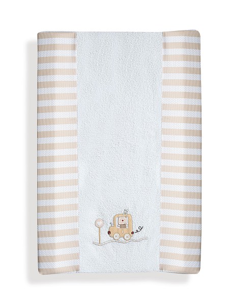 Cubrebañeras con Esponja Mod  Coche Beig