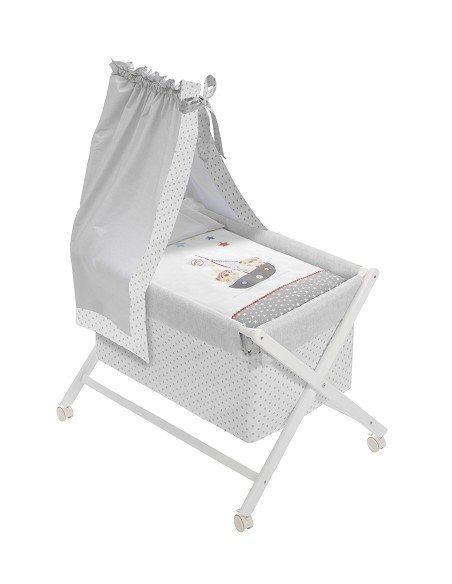 Minicuna Bco+Textil+Dosel Mod Pirata