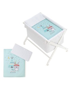 Minicuna Madera Tijera Mod Tipi Oso Menta