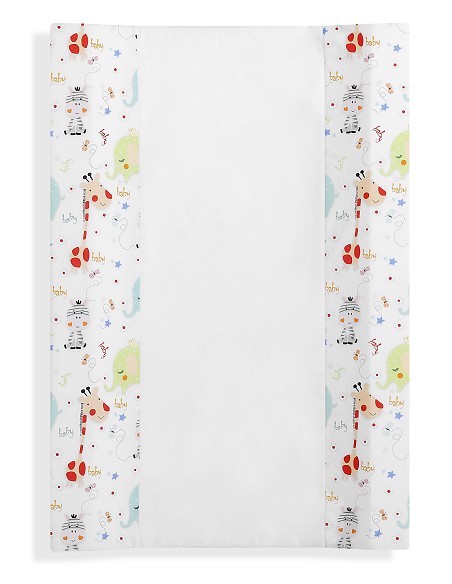 Cubrebañeras con Esponja Mod  Jungla Blanco