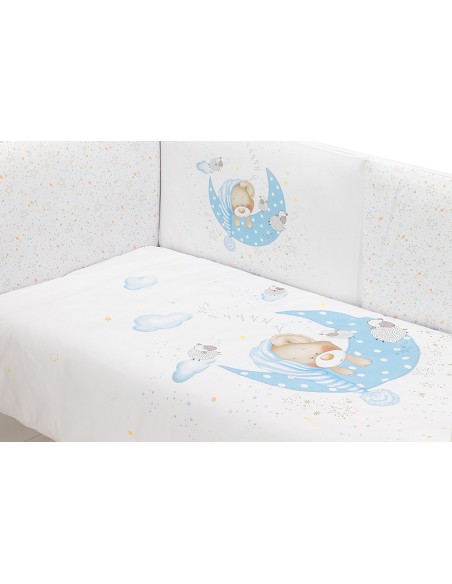 Set 2 Pcs Desenfundable F. Nordica Mod Bear Sleeping Azul
