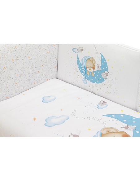 Set 2 Pcs Desenfundable F. Nordica Mod Bear Sleeping Azul