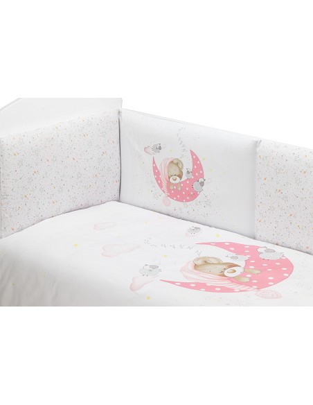 Set 2 Pcs Desenfundable F. Nordica Mod Bear Sleeping Rosa