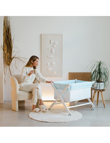 Minicuna+Textil Bco Mod Elefante Azul