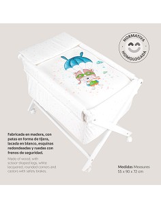 Minicuna+Textil Bco Mod Paracaidista Azul 2