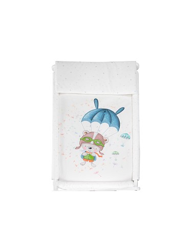 Minicuna+Textil Bco Mod Paracaidista Azul