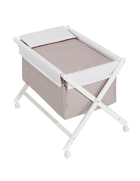 Minicuna Tijera+Textil Mod Universo Beig