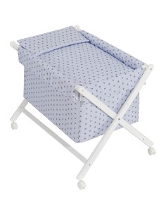 Minicuna Tijera+Textil Mod Estrella Mar Azul