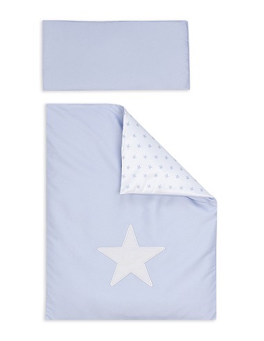 Minicuna Tijera+Textil Mod Estrella Azul