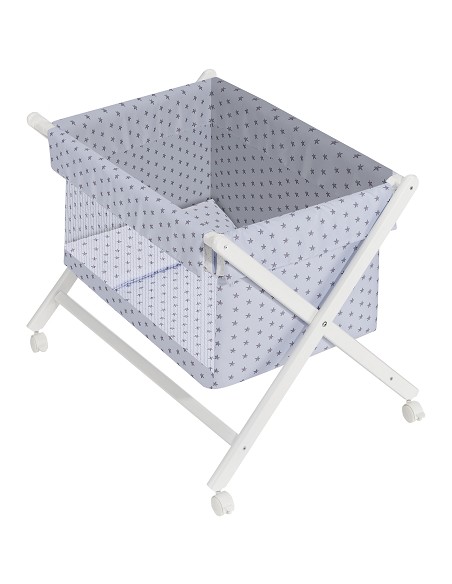 Minicuna Transparente Mod Agua Marina Azul