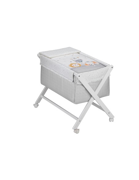 Minicuna+Textil Bco Mod Animales